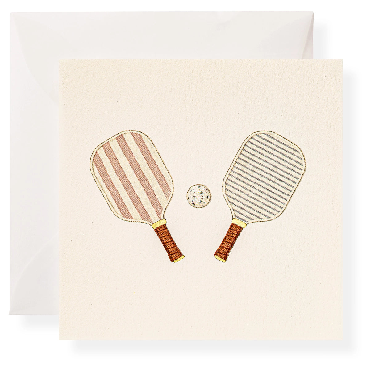 Pickleball Paddles Hand-Finished Gift Enclosure Card