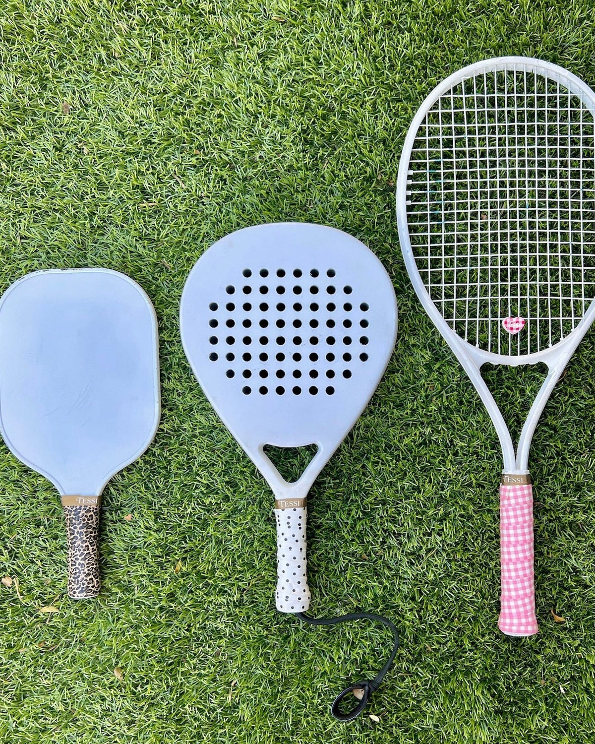 TESSI Tennis Racket Pickleball Paddle Overgrip 3-Pack - Pickleball Twist!